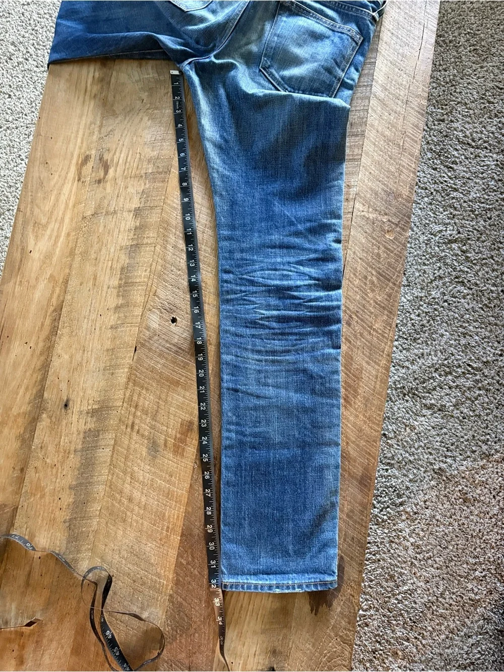 Men’s J Crew 484 Extra Slim Fit  Medium Wash Japanese Denim 100% Cotton 28x32
